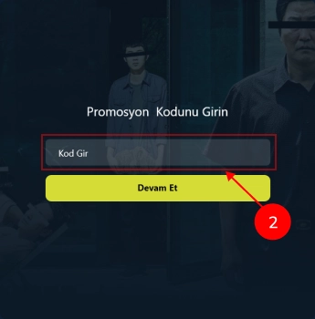 Android/IPTV promosyon kodu adım 2
